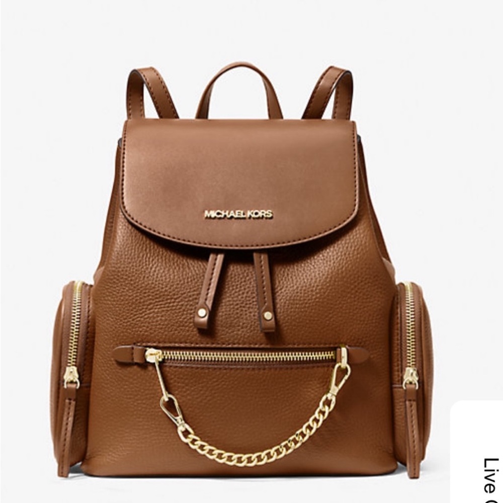 Michael Kors Jet Set Item Medium Chain Backpack Luggage Color - Picture 4 of 12